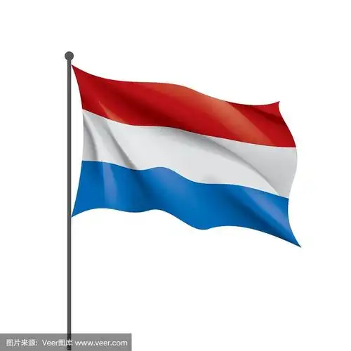 荷兰国旗,矢量插图