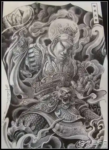 华光大帝纹身图案及手稿道教护法四圣之一
