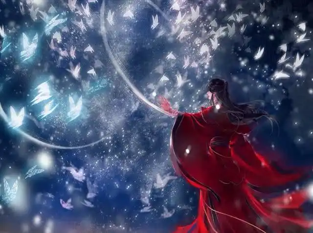 天官赐福若邪绫出银蝶飞舞谢怜殊不知眼前人就是花城