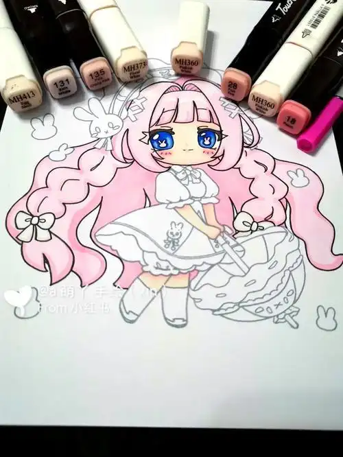 迷你世界里面梦歌的简笔画