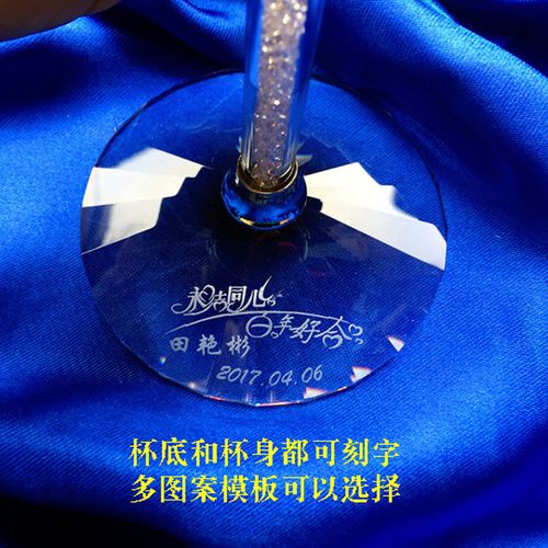 红酒杯杯子详情页里面水晶杯定制刻字模板选择链接
