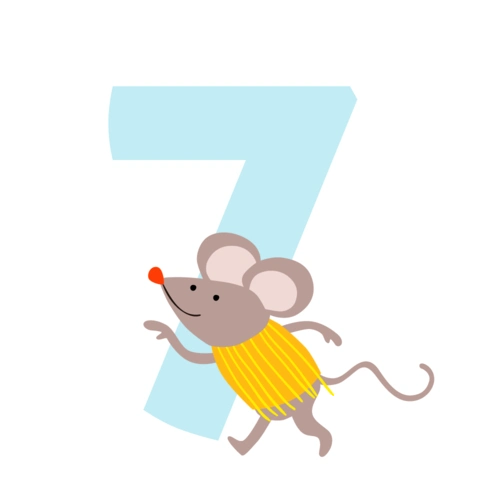 卡通可爱数字7图片