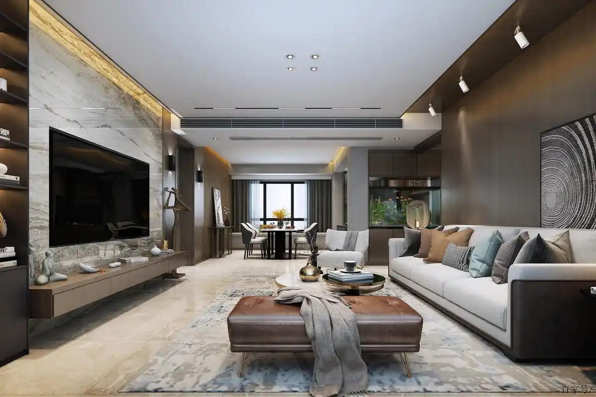 现代风格装修效果图欣赏,客厅有轻奢大气的风格