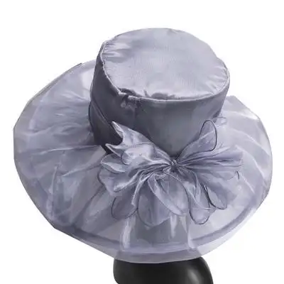 法式复古赫本宫廷风欧根纱礼帽女夏出游遮阳帽子蝴蝶结仙女拍照帽