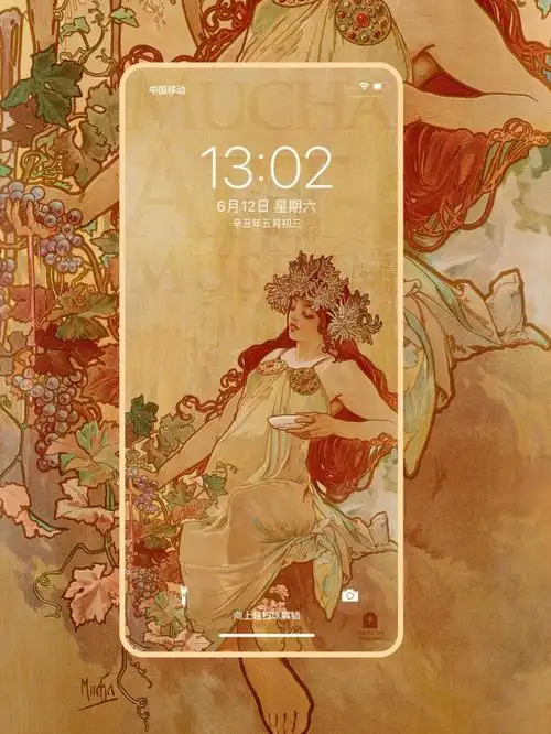 高清手机壁纸分享四季之秋冬篇唯美穆夏