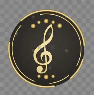 c4d黑金风装饰音乐符号徽章