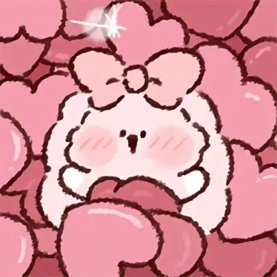 可爱粉色卡通小兔子头像图片大全