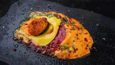 35买的拔丝汉堡糖烤着吃甜而不腻烤到最后居然成这形状了