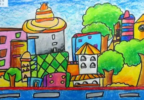 美丽的城堡/少儿绘画作品/儿童画/网络美术馆_中国少儿美术教育网