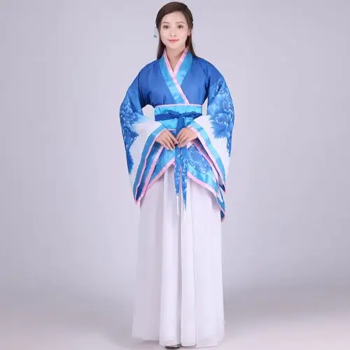 中国风唐装戏服唐朝古装汉服女士古代古典舞蹈襦裙广袖演出表演服