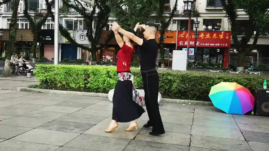 交谊舞慢三,好看的花样学起来,双人合音乐示范