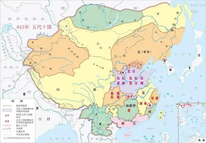 五代十国地图.