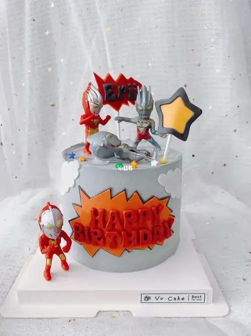 香港蛋糕烘培 奥特曼主题小男孩生日蛋糕