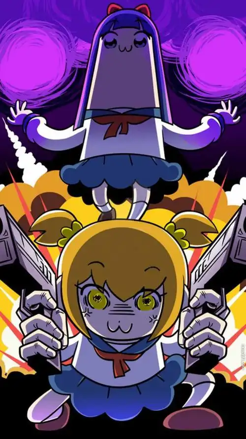 沙雕动漫pop子和pipi美的日常女主角另类手机壁纸图片集(4)