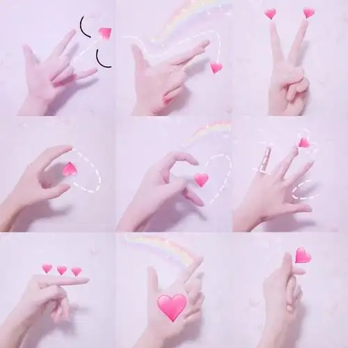 ins风爱心表白手势