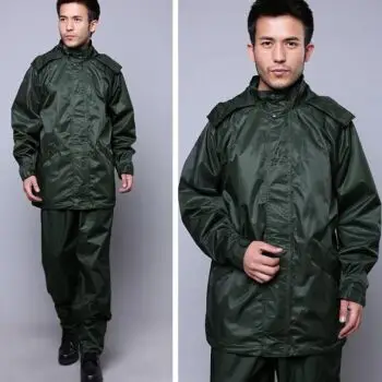 07雨衣分体雨衣雨裤套装军绿便携消防雨衣抢险救援 170/104 均码