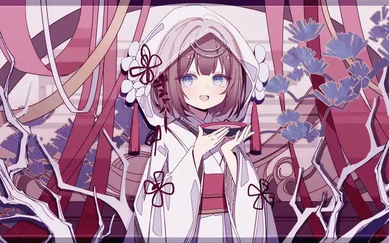 白无垢【叶隐琉璃花嫁】绘制过程