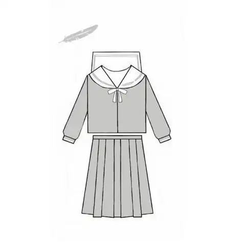 女生校服简笔画可爱