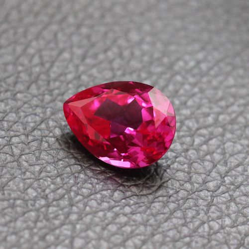 展缘水滴梨形玫红宝石裸石粉熔巴西桃红碧玺彩色宝石吊坠石未镶嵌刻面
