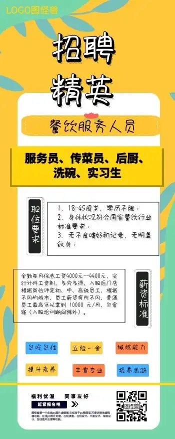 招聘服务员洗碗工