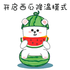 天热请吃西瓜动态微信表情