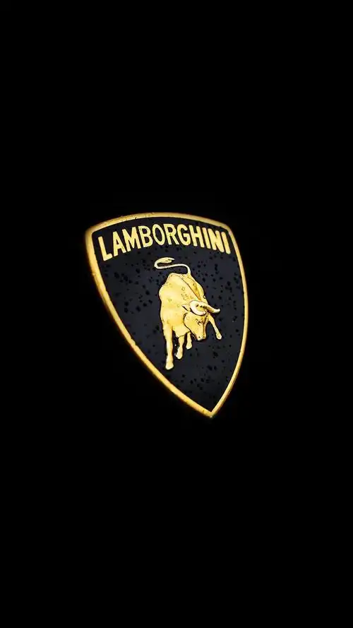 兰博基尼标志黑色背景,高清图片,手机壁纸