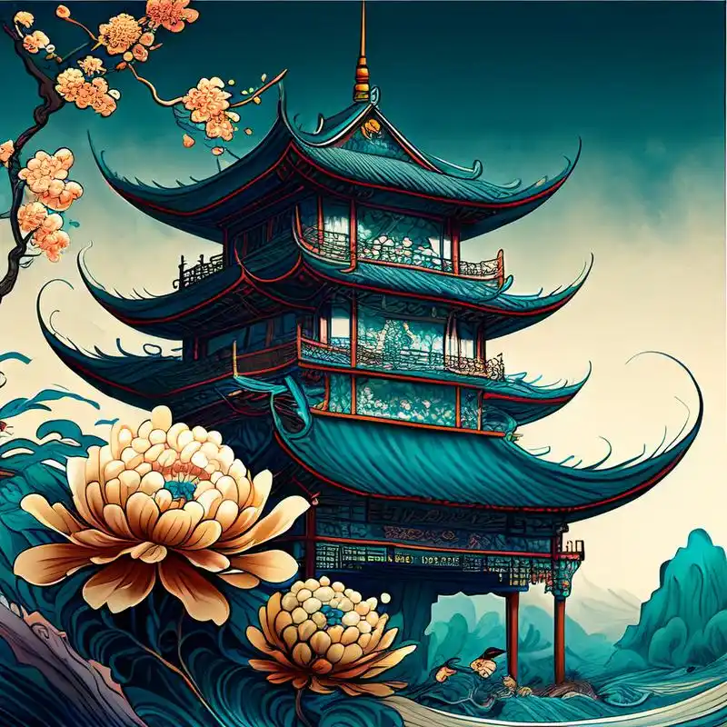 古风绘画,中国风,描绘古诗词,古典美.忆昔叨从班,入朝大明宫.