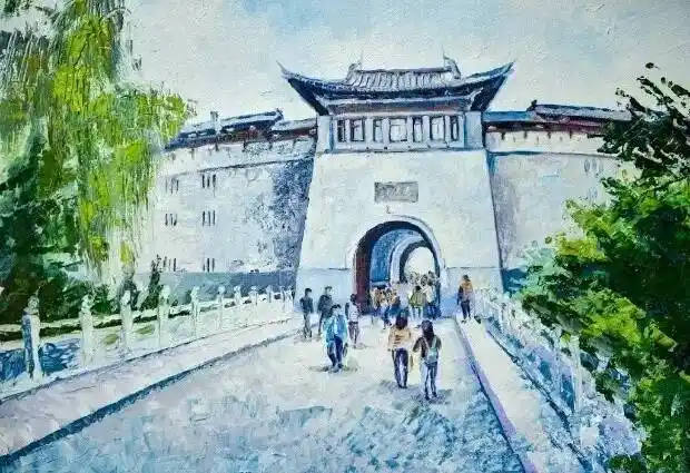 洛阳 丽景门,月城宏阔,重门叠关,上干浮云,气势磅礴,有"不到丽景门,枉