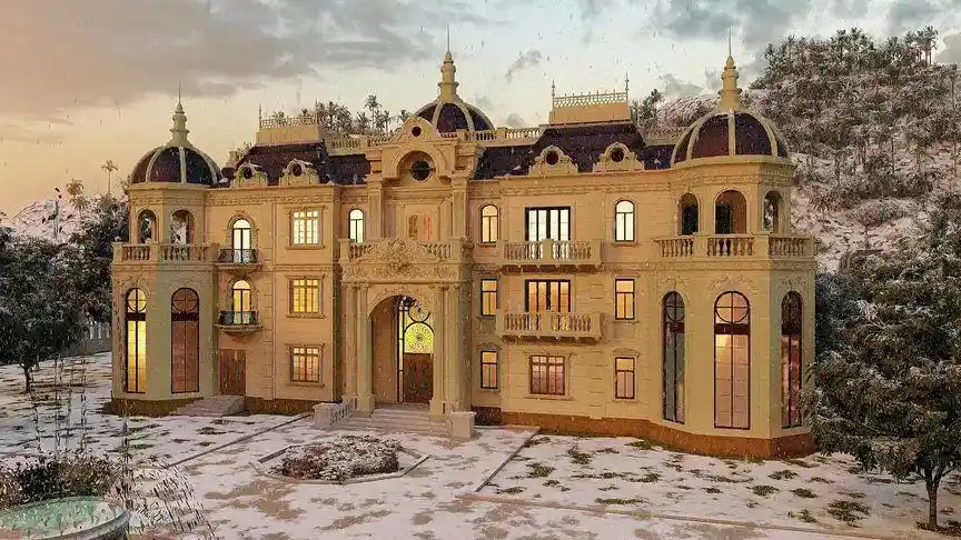 三层欧式风格别墅,给孩子建个城堡吧#别墅设计 #欧洲建筑风格