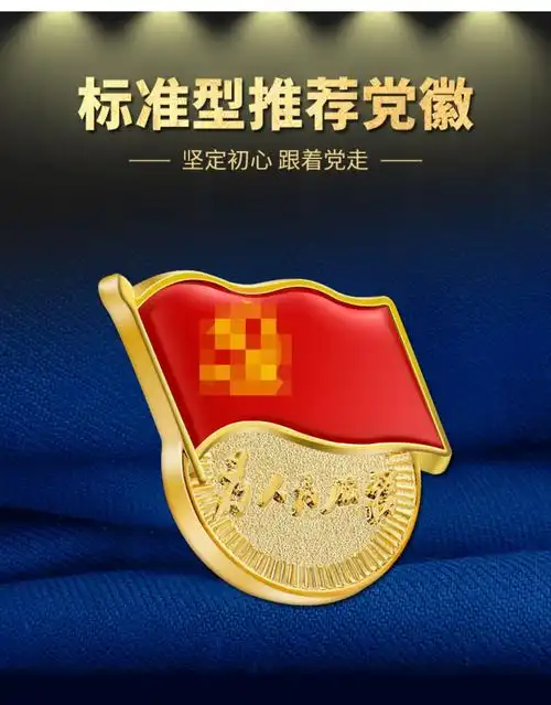 温妤 党徽2020年新版胸针标准型磁扣胸章徽章为人民服务胸章吸铁石胸