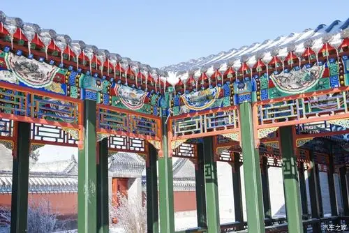 通辽科左后旗的僧格林沁博王府雪后变成粉妆玉砌的世界