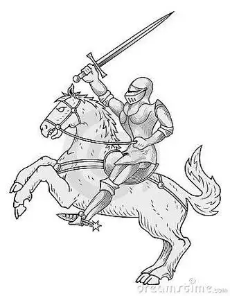 骑士守护公主的简笔画