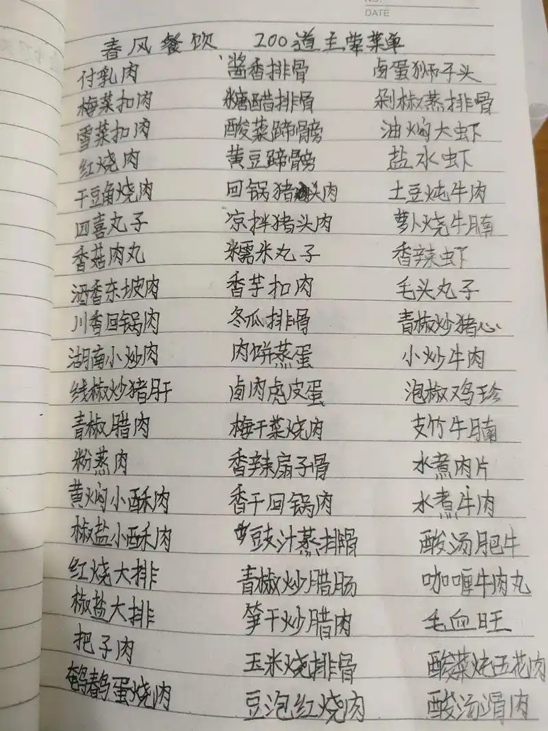 200道食堂大锅菜主荤菜单,超级适用,收藏起 - 抖音