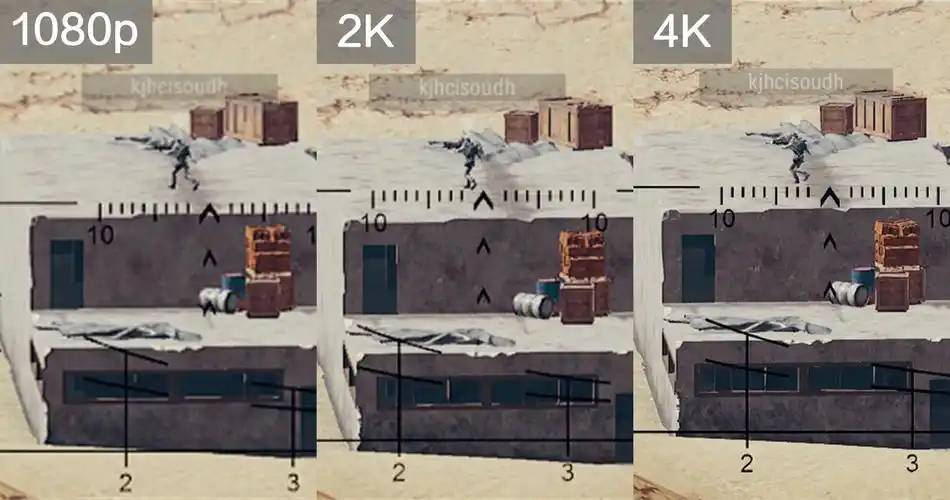 《绝地求生:大逃杀》分辨率对比实测