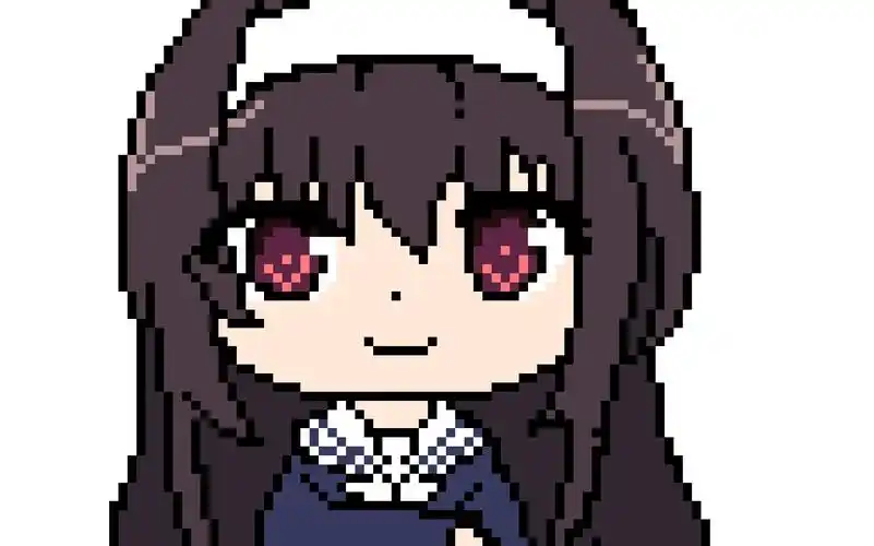 手机像素画q版霞之丘诗雨像素画