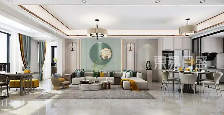 龙坞名筑497m05现代简约中式装修效果图