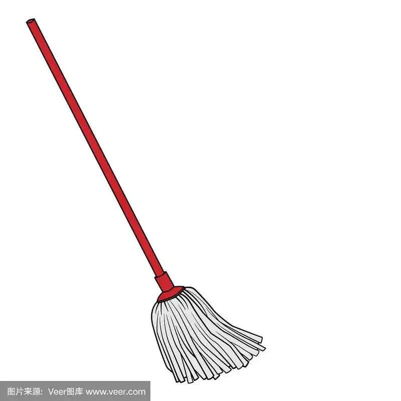 可爱的卡通涂鸦拖把