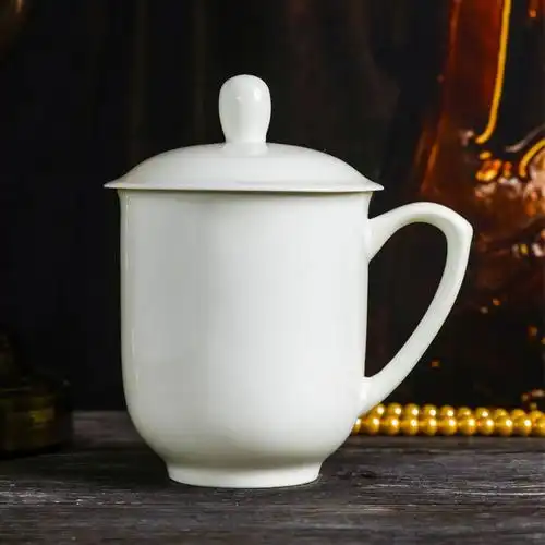 白色陶瓷定制杯子水杯景德镇茶杯骨瓷