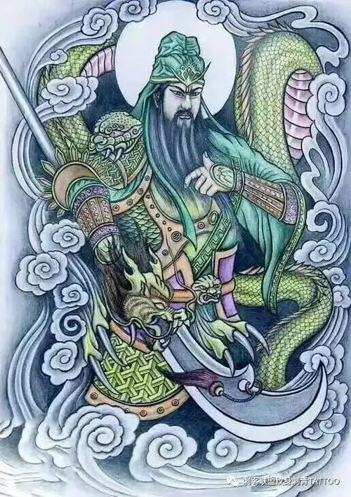 五虎上将纹身手稿,纹身电话微信15755722152