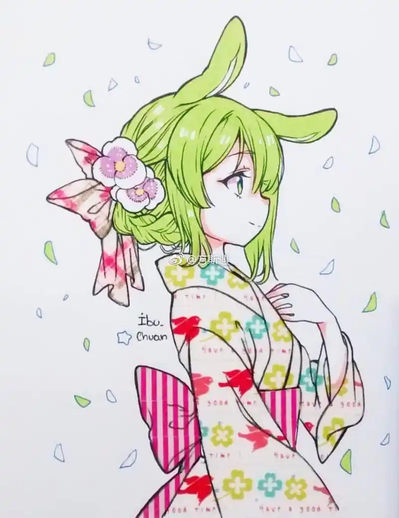 马克笔人物素材 萌萌的可爱女孩