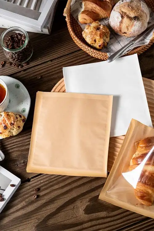 一次性面包包装袋烘焙甜甜圈菠萝牛角欧包吐司三明治食品防油打包白色