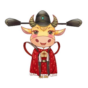 钙维生素d颗粒 牛初乳粉儿童保健品包装春天手绘古风卡通人物农耕牛