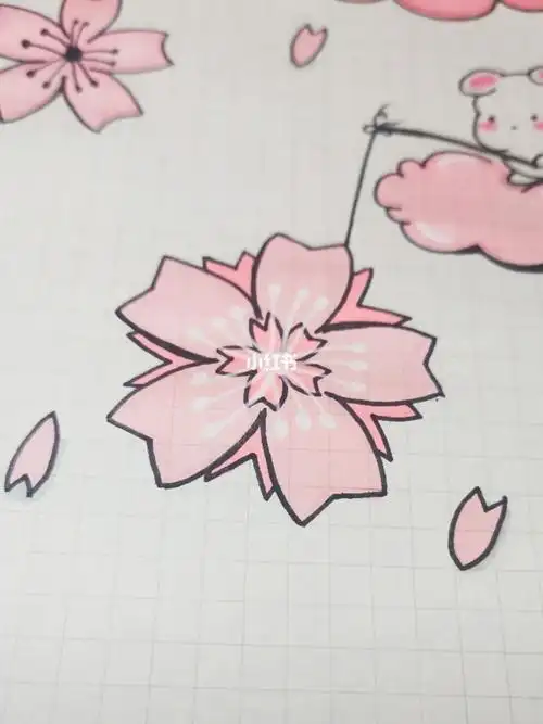 樱花主题的手帐简笔画