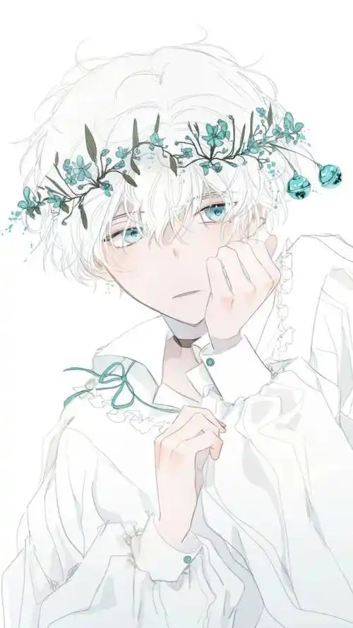 白发蓝发系的美少年最爱了插画欣赏