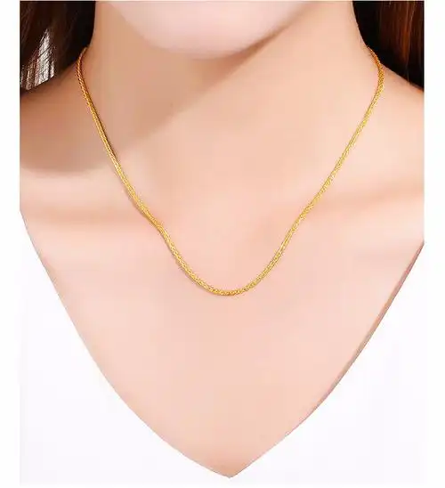 黄金项链女细足金9999肖邦链足金项链女款女士素链按克送妈妈藏大福