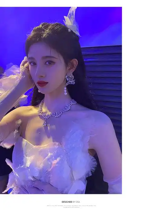 chaoyikong大牌轻奢国际高档鞠婧祎同款主持人宴会礼服连衣裙高端名媛