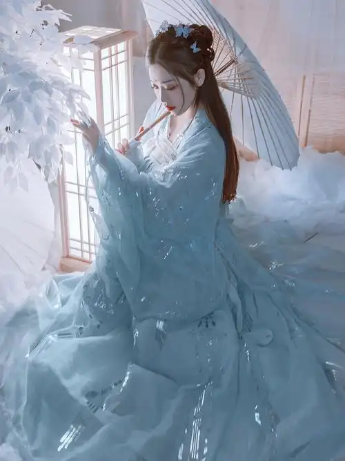 汉服女原创正品齐胸襦裙仙气飘逸古装传统中国风学生演出舞蹈服秋