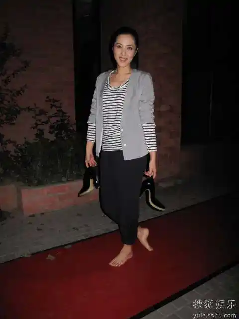 赤脚美女曾黎知性装扮 行走红地毯惊艳四座