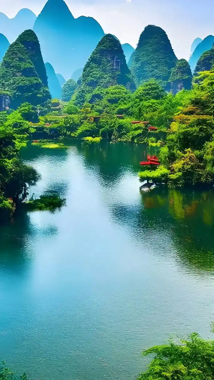 山水图.#手机壁纸 #图文伙伴计划 #一起享受大自然的美 # - 抖音