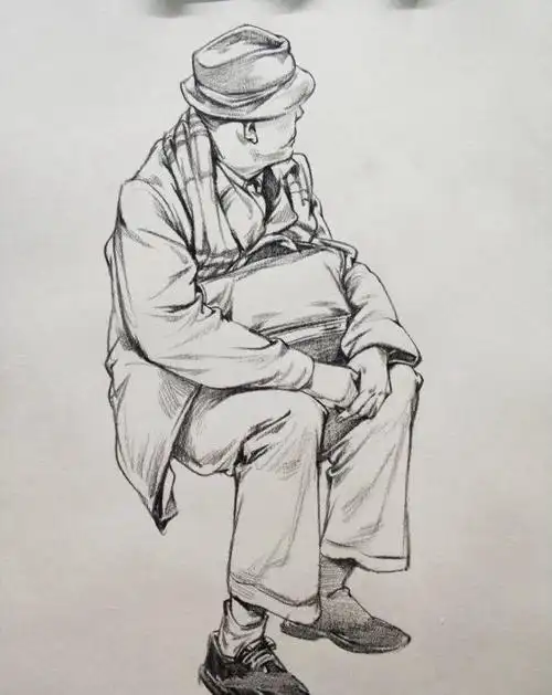 速写人物画法技巧图片优秀速写人物临摹素材